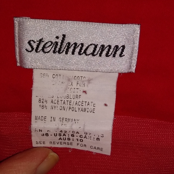 Steilmann cotton blend red pencil skirt US 6 - Picture 4 of 7